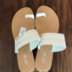 Apt 9 white sandals